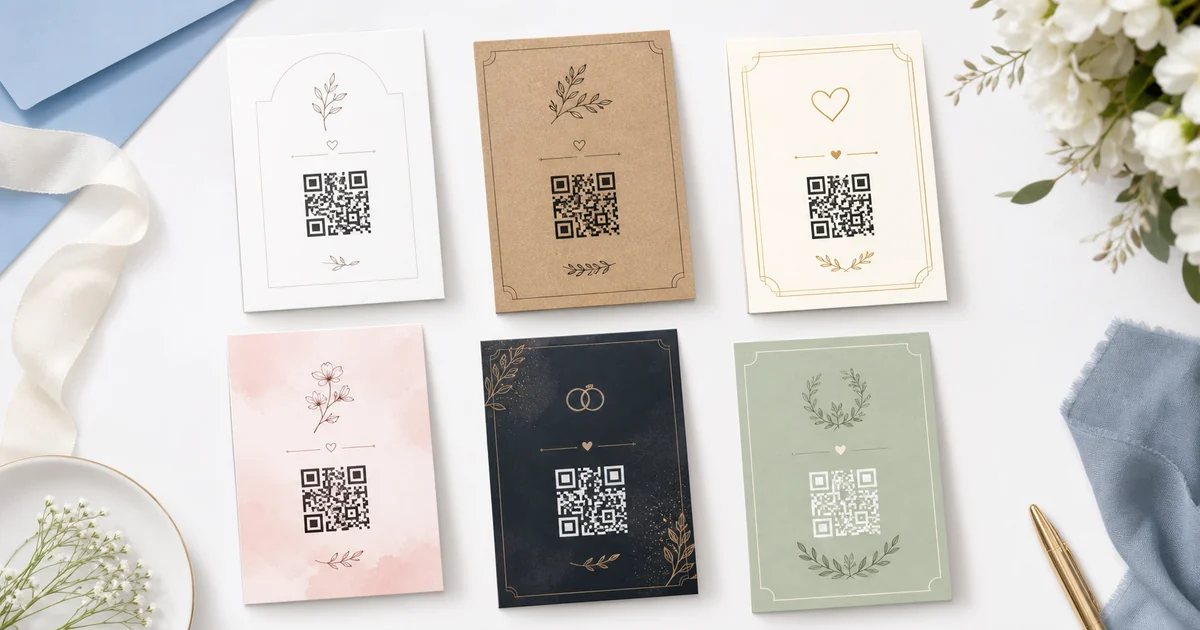 Wedding QR Code Sign Templates visual guide